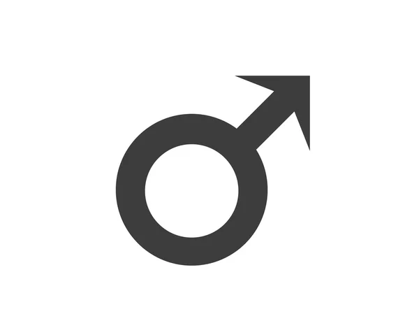 Mannelijke symbool in zwart-wit — Stockvector