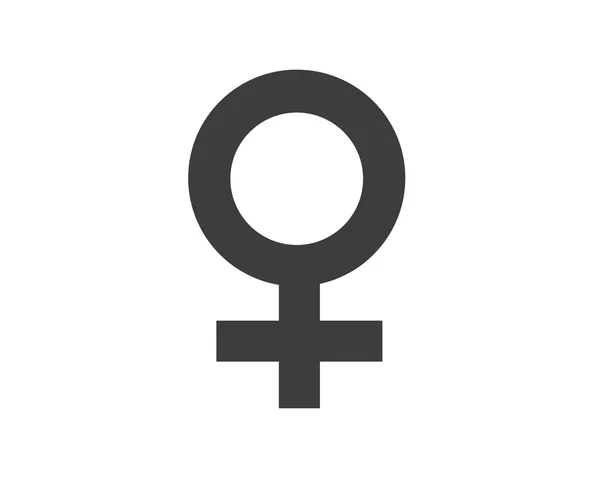 Símbolo femenino en negro — Vector de stock