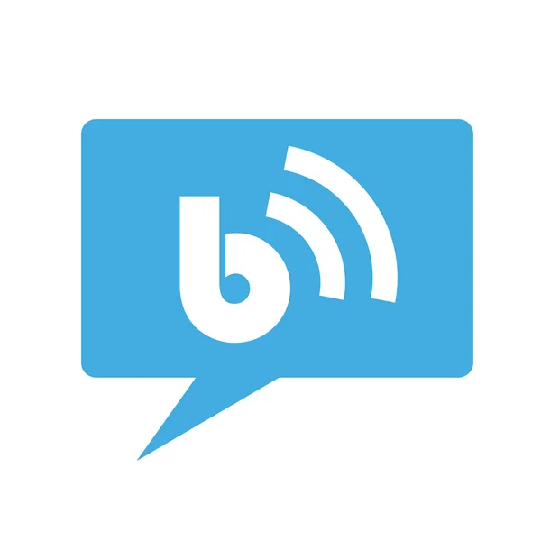 Mavi blog kutsal kişilerin resmi içinde bir konuşma balonu