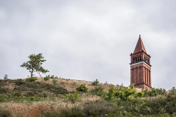 Gökyüzü dağ ve yalnız bir ağaç — Stok fotoğraf