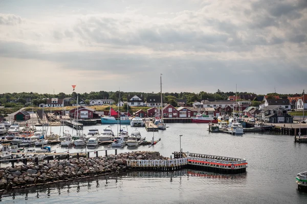 在丹麦的 Laesoe 港 — 图库照片