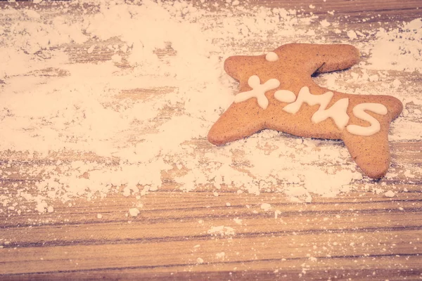 Boże Narodzenie cookie na kuchennym stole — Zdjęcie stockowe