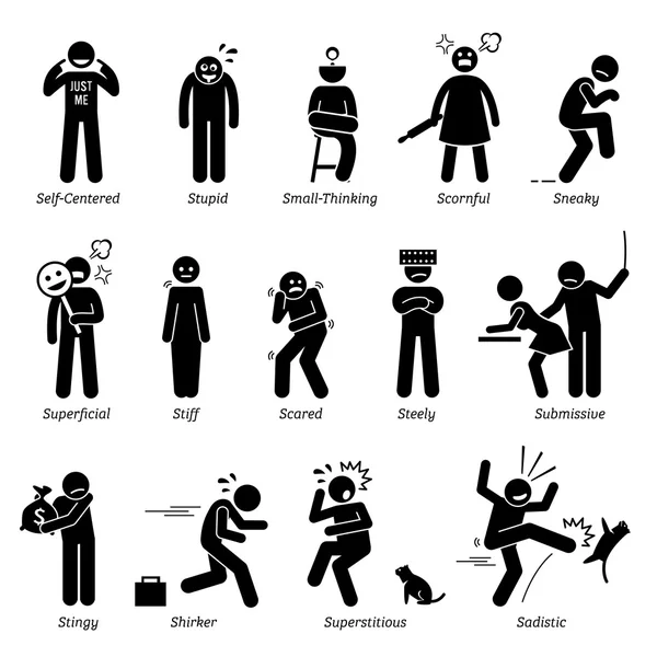 Negatif kişilikleri karakter özellikleri. Sopa adam kutsal kişilerin resmi rakamlar. Alfabe S ile başlayan.