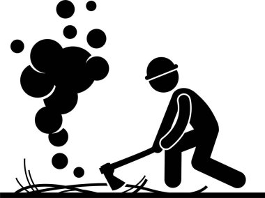 Orman yangını ve sis sorunları Piktogram