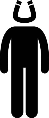 Erkek karakter kavramının minimalist vektör illüstrasyonu 