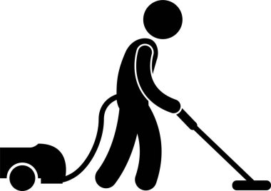 minimal vektör illüstrasyonu, temizlik evi konsepti