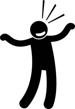 negatif kişilik simgesi, vektör illüstrasyonu