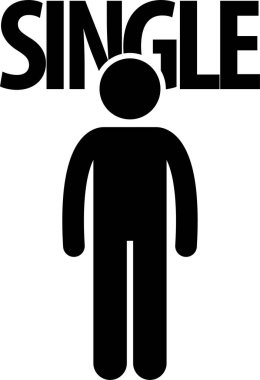 İnsan sosyal simgesinin minimalist vektör illüstrasyonu