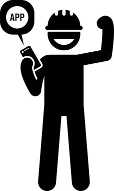 İnşaat uygulaması kavramının minimalist vektör illüstrasyonu 