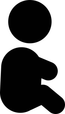 minimalist vektör illüstrasyonu, yaşlanma kavramı