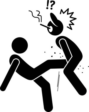 Sigara sevmemenin minimalist vektör illüstrasyonu 