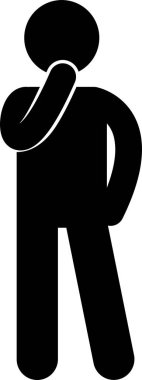 Çeşitli Ayakta Duruş Pozisyonları İnsan Adam Şekil Yapıştırıcı Resim Simgeleri Yapıştırıyor 