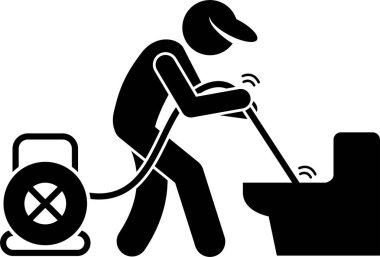 Becerikli adam kavramının minimalist vektör illüstrasyonu 