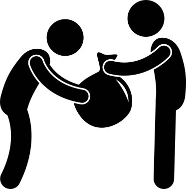 İş adamı karakterlerinin minimalist vektör illüstrasyonu