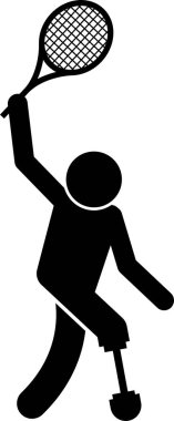 Engelli sporu konseptinin minimalist vektör illüstrasyonu 