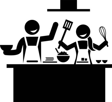Mutlu çiftin minimalist vektör çizimi 