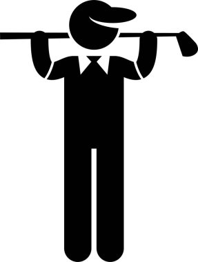 Golf kavramının minimalist vektör illüstrasyonu 