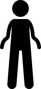 Engelli kişi illüstrasyonunun minimalist vektör çizimi 