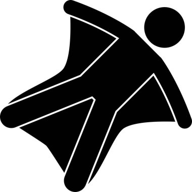 Minimalist vektör illüstrasyonu, ekstrem spor kavramı