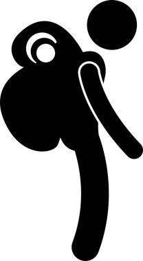 Minimalist vektör illüstrasyonu, sırt çantası seyahat kavramı