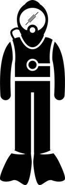 Dalış modları konseptinin minimalist vektör illüstrasyonu 