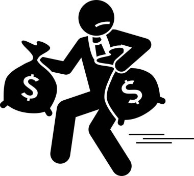 Suç kavramının minimalist vektör illüstrasyonu 