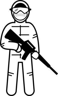 Minimalist vektör illüstrasyonu, tehlikeli madde virüsü kavramı