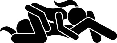 lezbiyen çift konsept simgesi, vektör illüstrasyonu