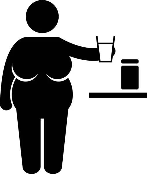 Мінімалістична Векторна Ілюстрація Концепції Схуднення Людини — стоковий вектор