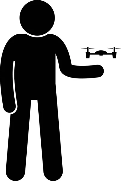 Μινιμαλιστική Διανυσματική Απεικόνιση Της Έννοιας Drone — Διανυσματικό Αρχείο
