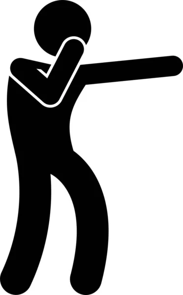 Action Humaine Poses Postures Stick Figurine Pictogramme Icônes — Image vectorielle