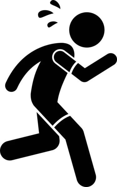 Ilustração Vetorial Minimalista Running Man — Vetor de Stock