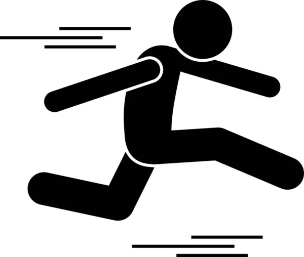 Minimalistische Vector Illustratie Van Mens Springen — Stockvector