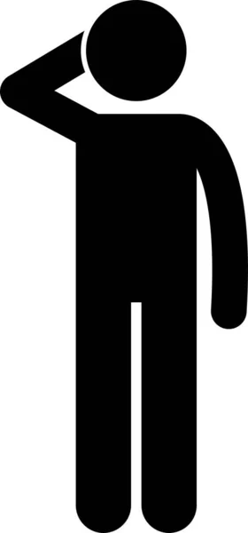 Illustration Vectorielle Minimaliste Homme Debout — Image vectorielle