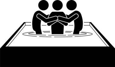 Minimalist vektör illüstrasyonu, Hıristiyanlık kavramı