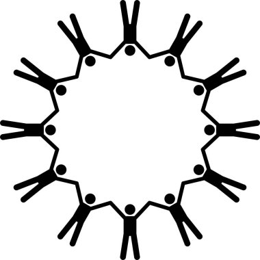 Topluluk kavramının minimalist vektör illüstrasyonu  