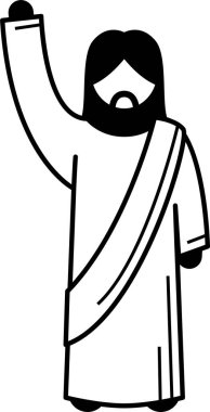 İsa Mesih temel duruş, duruş ve hareketler. İsa 'nın farklı jestleri, duyguları, ifadeleri ve duyguları olan figürlü figürü..