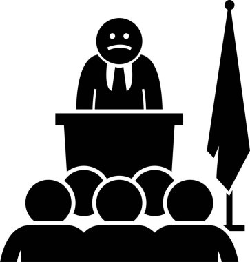 Politikacı, Cumhurbaşkanı veya Başbakan eylemler, hisler ve duygular yaptığı konuşma sırasında. Farklı pozlar ve vücut dili bir ülkenin bir hükümet lideri tarafından resmi gösteriyor.