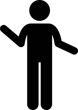 İnsan vücut hareketinin minimalist vektör çizimi