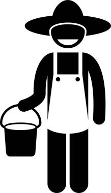 Doğal tarım kavramının minimalist vektör illüstrasyonu