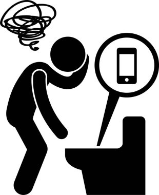 Minimalist vektör çizimi, kötü şans kavramı