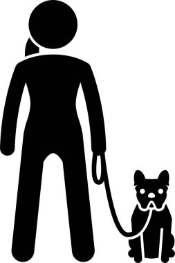 Köpek okulu konseptinin minimalist vektör illüstrasyonu 