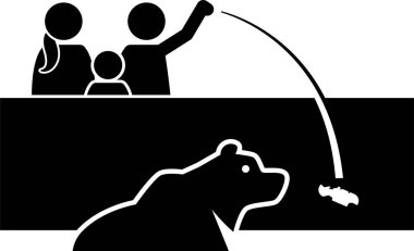 Hayvanat bahçesi turizm konseptinin minimalist vektör illüstrasyonu 