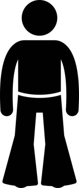 Erkek pantolonu, pantolonu ve şortu. Çubuk şekilleri farklı türde pantolon, pantolon ve şort tasvir eder. Bu moda kıyafetleri erkekler ya da erkekler tarafından giyiliyor..