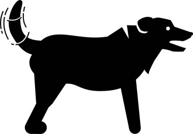 Köpek eylem konseptinin minimalist vektör illüstrasyonu 