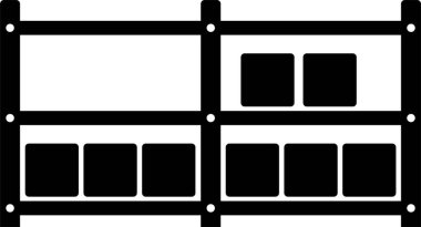 lojistik konsept simgesi, vektör illüstrasyonu