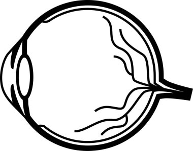 Minimalist vektör illüstrasyonu, göz bilimi kavramı