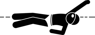 Basit yüzme stilleri adım adım figürlü çizimler resim simgeleri. Yüzücülerin serbest yüzme, kurbağalama, kelebek ve sırt üstü yüzme stilleri.. 