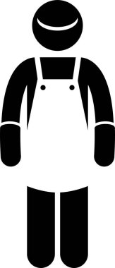 minimal vektör illüstrasyonu, restoran konsepti