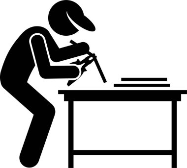 Kaynak işçilerinin minimalist vektör çizimi